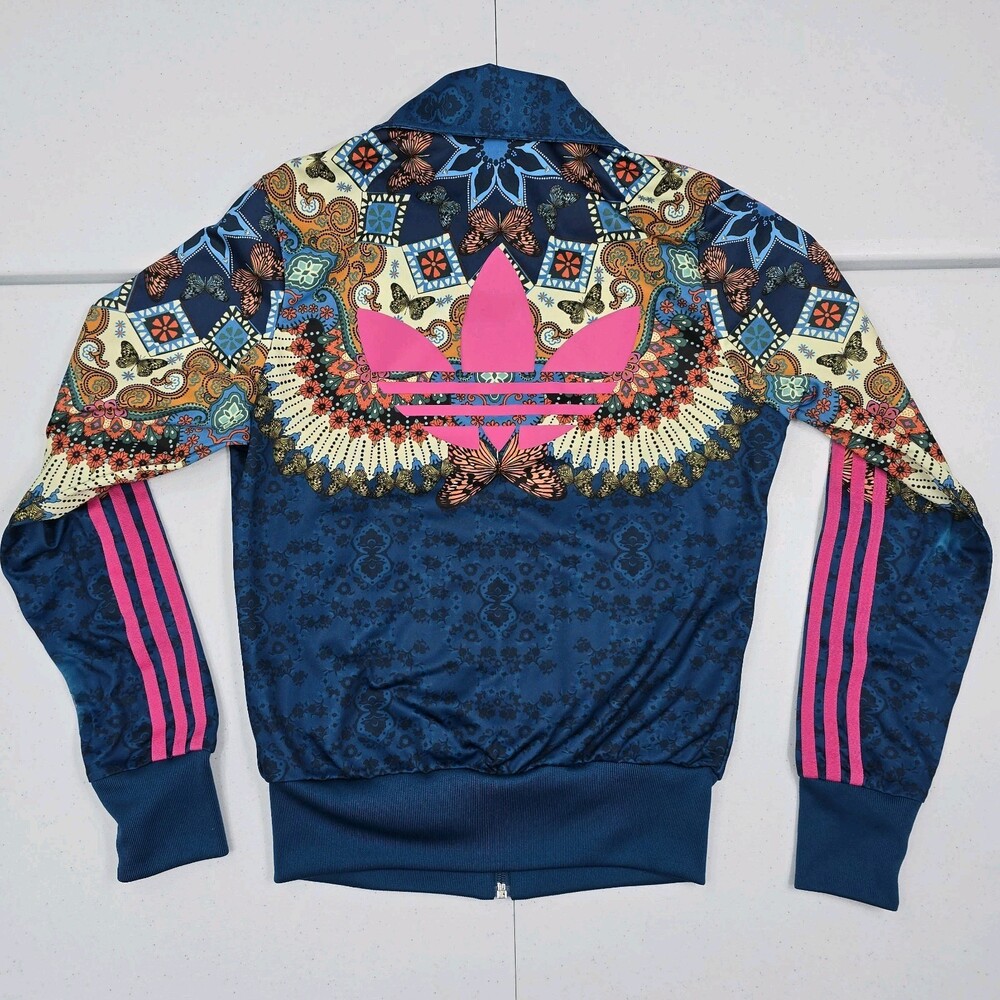adidas X Farm Rio Borbomix Firebird Track Jacket XS Trefoil Butterfly Floral Art